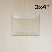 3" x 4" Clear Bevel Rectangle (3 inch x 4 inch)