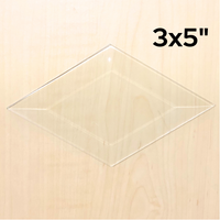 3" x 5" Clear Bevel Diamond (3 inch x 5 inch)