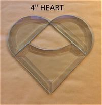 4 inch curved corner heart