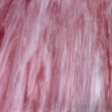 Rich Coral Pink White Wispy Stained Glass – Choice - 2 Sheets
