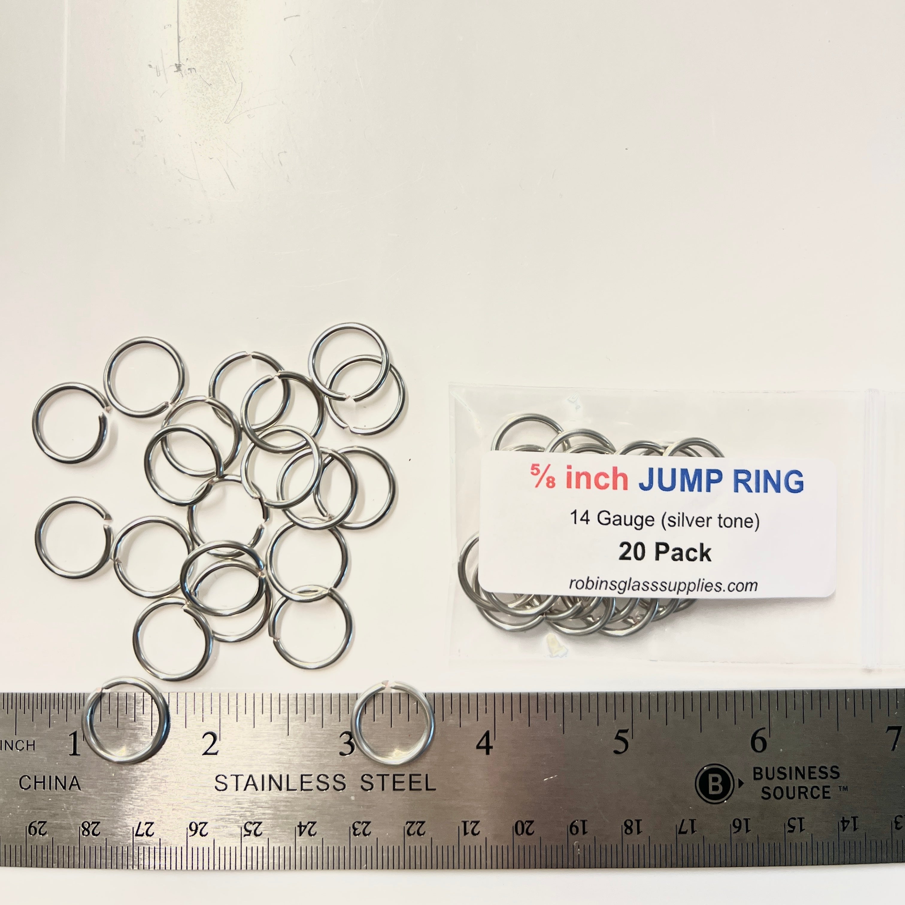 5/8" Large Jump Rings (20 Pack) – Tinned Copper - 14 Gauge Wire