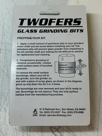 1" Aanraku Twofers Glass Grinding Bits (Fine 220 Grit)