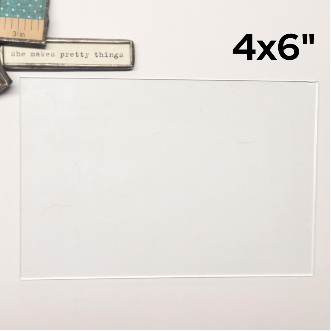 4" x 6" Rectangles Clear Flat Glass (4 inch x 6 inch) Picture size