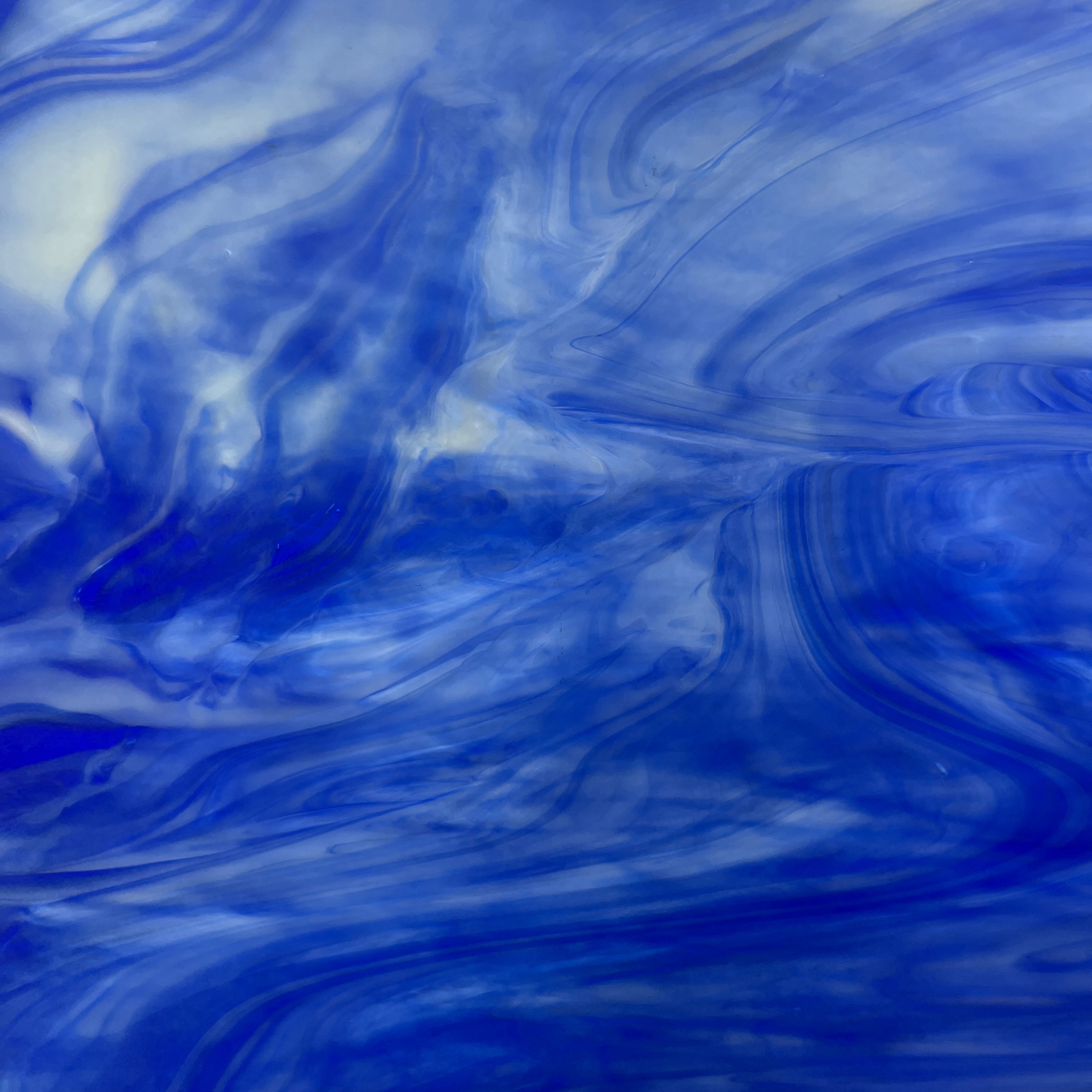 Blueberry - Blue Opal Wispy Stained Glass – Wissmach - 2 Sheets