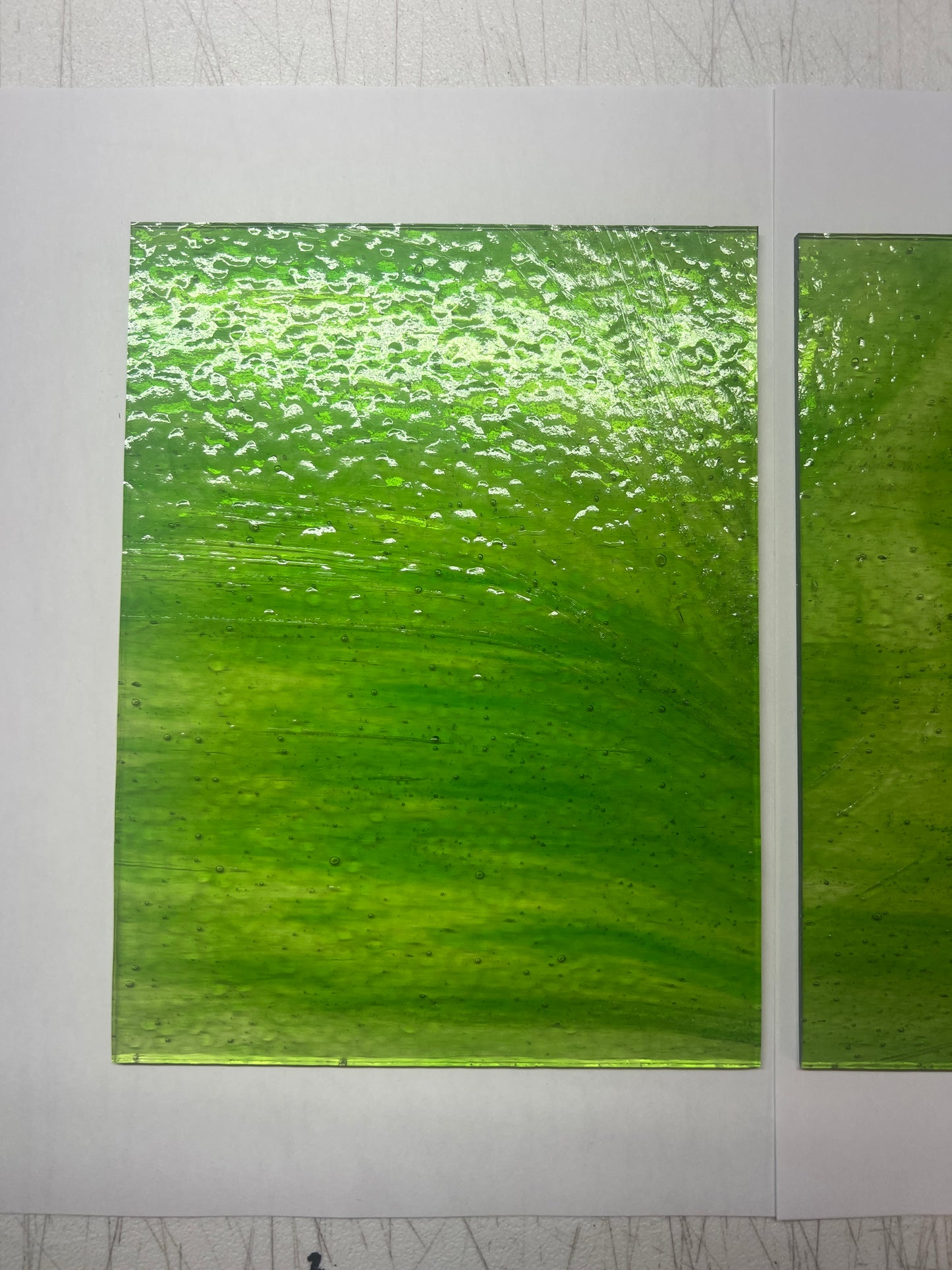 Light Green Onion Classic Wissmach Stained Glass - 2 Sheets | 2 Size Options