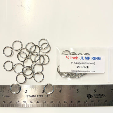 5/8" Large Jump Rings (20 Pack) – Tinned Copper - 14 Gauge Wire