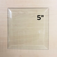 5" Clear Bevel Glass Square (5 inch)