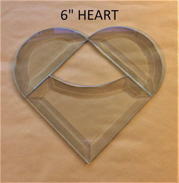 6 inch curved corner heart