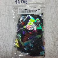 96 COE Dichroic Glass Scrap Clearance Mix | Damaged Shipment 6 oz Dichro on Clear + 6 oz Dichro on Black
