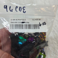 96 COE Dichroic Glass Scrap Clearance Mix | Damaged Shipment 6 oz Dichro on Clear + 6 oz Dichro on Black