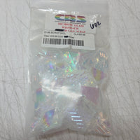 96 COE Dichroic Glass Scrap Clearance Mix | Damaged Shipment 6 oz Dichro on Clear + 6 oz Dichro on Black