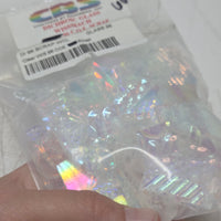 96 COE Dichroic Glass Scrap Clearance Mix | Damaged Shipment 6 oz Dichro on Clear + 6 oz Dichro on Black