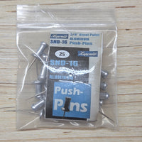 Leponitt 5/8" Steel Point Aluminum Push Pins | 25 or 100 Pack