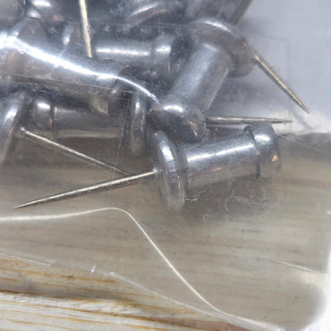 CLOSEOUT Leponitt 5/8" Steel Point Aluminum Push Pins | 14 Pack
