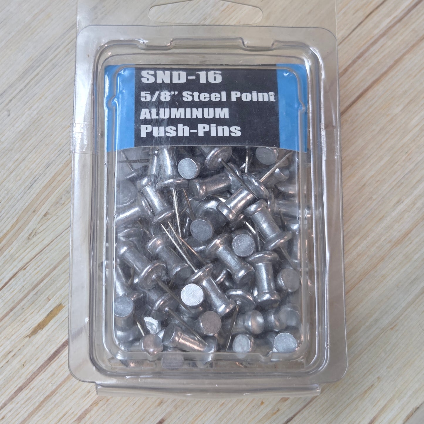 Leponitt 5/8" Steel Point Aluminum Push Pins | 25 or 100 Pack
