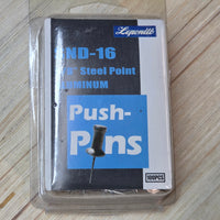 Leponitt 5/8" Steel Point Aluminum Push Pins | 25 or 100 Pack