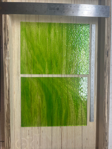 Light Green Onion Classic Wissmach Stained Glass - 2 Sheets | 2 Size Options