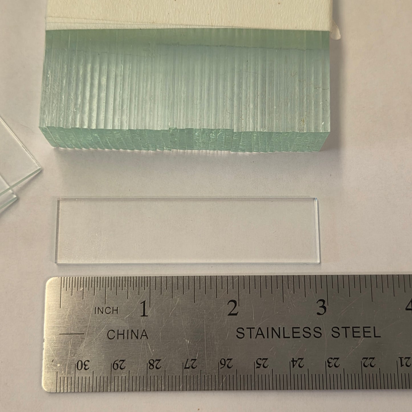 3/4"x 3" Rectangles Clear Flat Glass (.75 x 3 inch) | 10 & 30 Packs