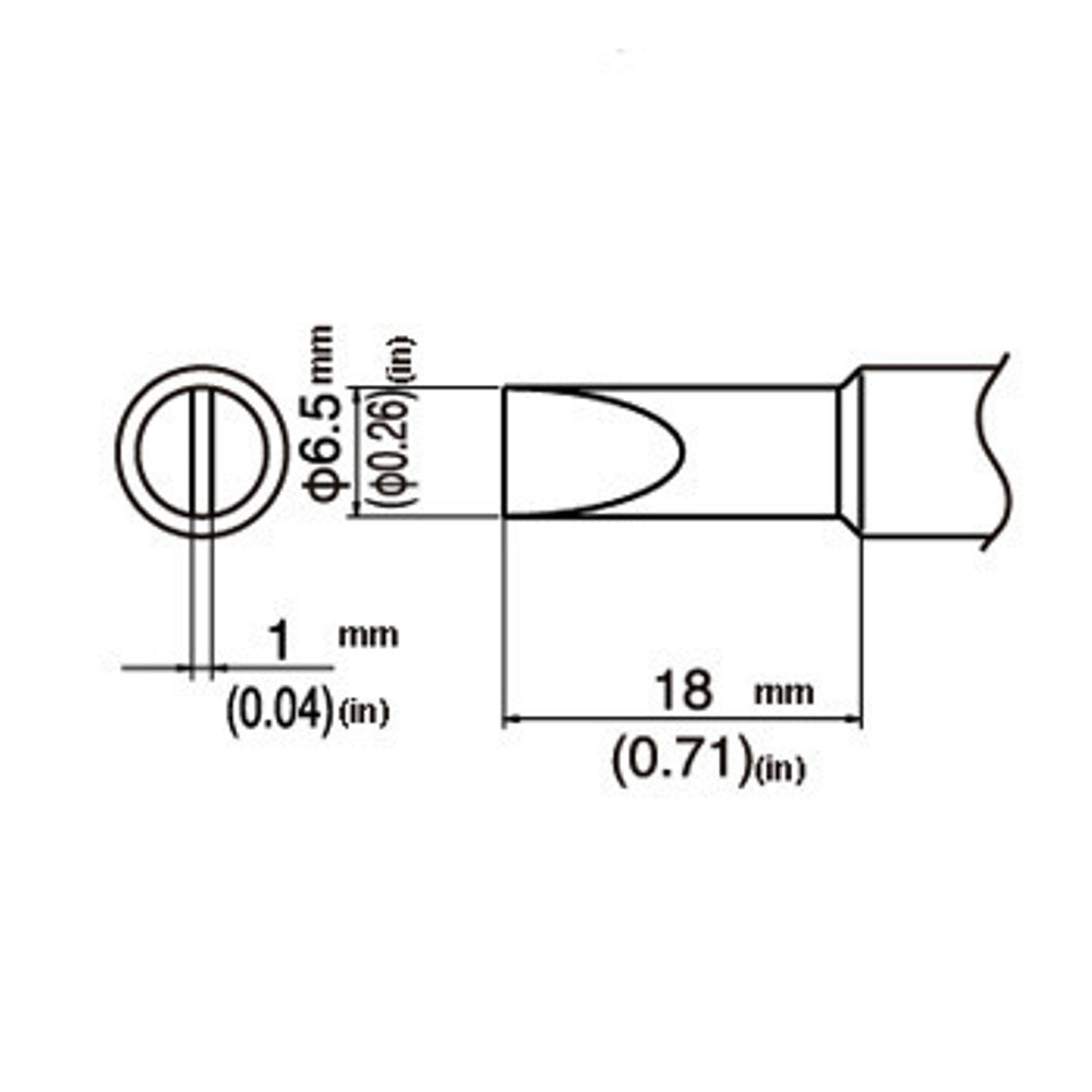 Hakko 1.4 inch tip T19-D65