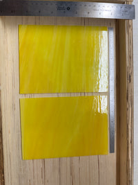 Yellow White Opal Wissmach Stained Glass 2 Sheets | 2 Size Options