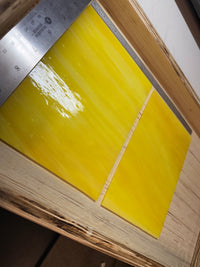 Yellow White Opal Wissmach Stained Glass 2 Sheets | 2 Size Options
