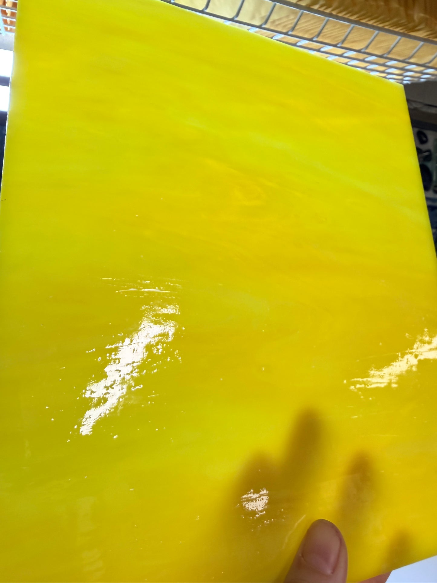 Yellow White Opal Wissmach Stained Glass 2 Sheets | 2 Size Options