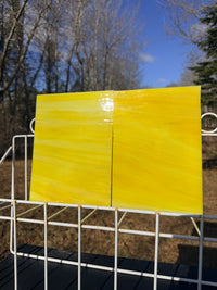 Yellow White Opal Wissmach Stained Glass 2 Sheets | 2 Size Options