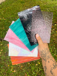 6 Piece Stained Glass Variety Pack - 4x6 inch pieces