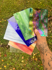 6 Piece Stained Glass Variety Pack - 4x6 inch pieces