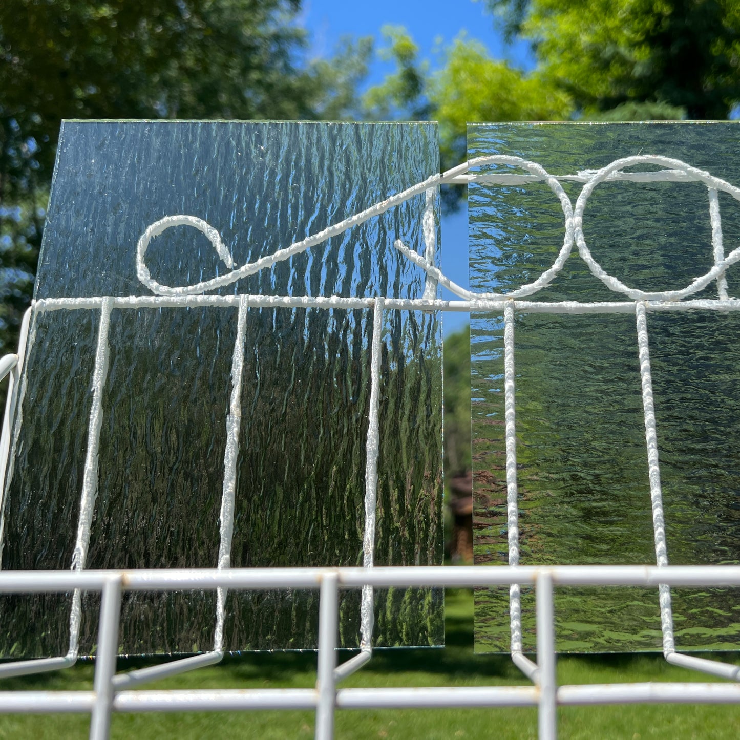 Clear Raindown Stained Glass - 2 Sheets (6"x8")