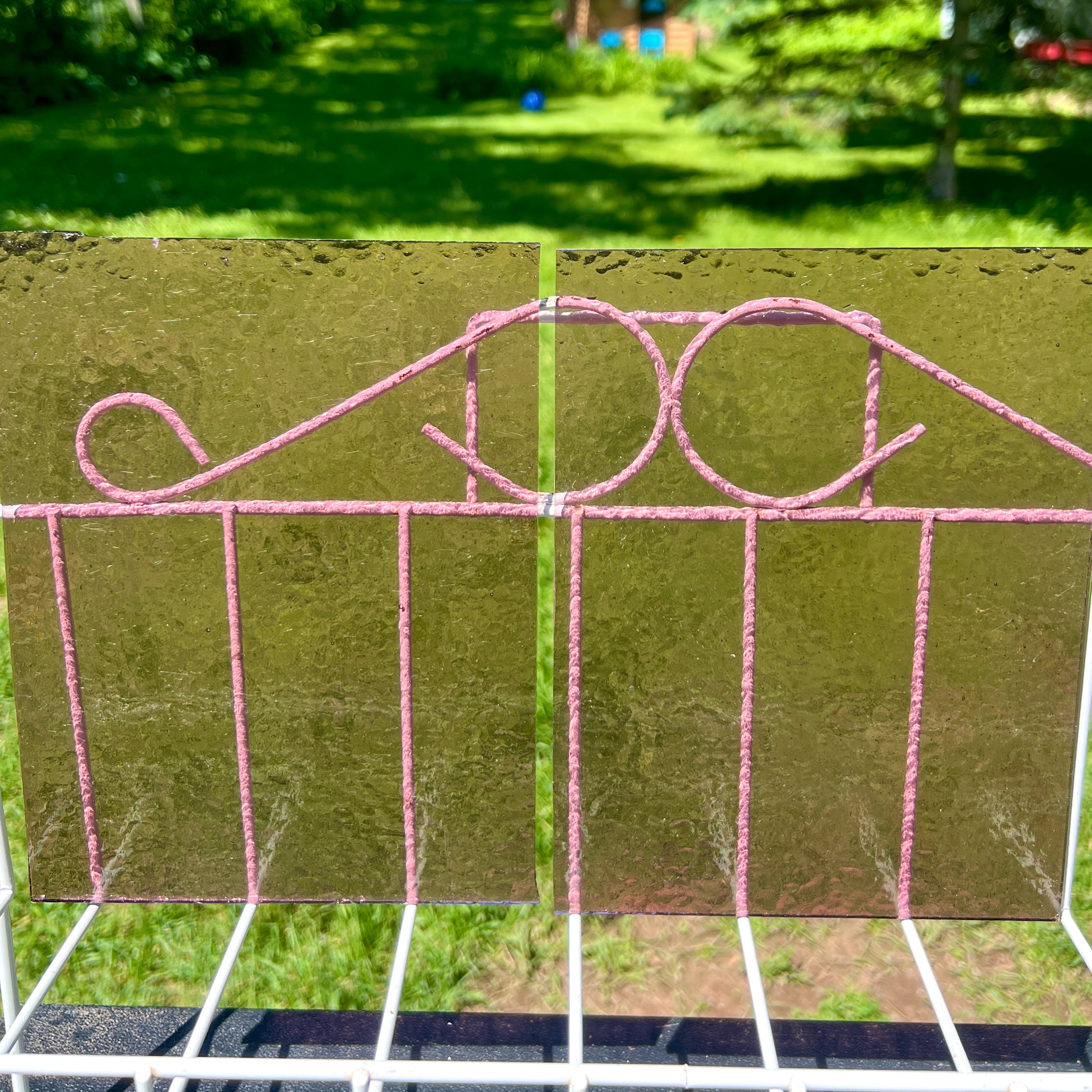 Rose Rough Rolled Stained Glass - 2 Sheet Packs | 2 Size Options