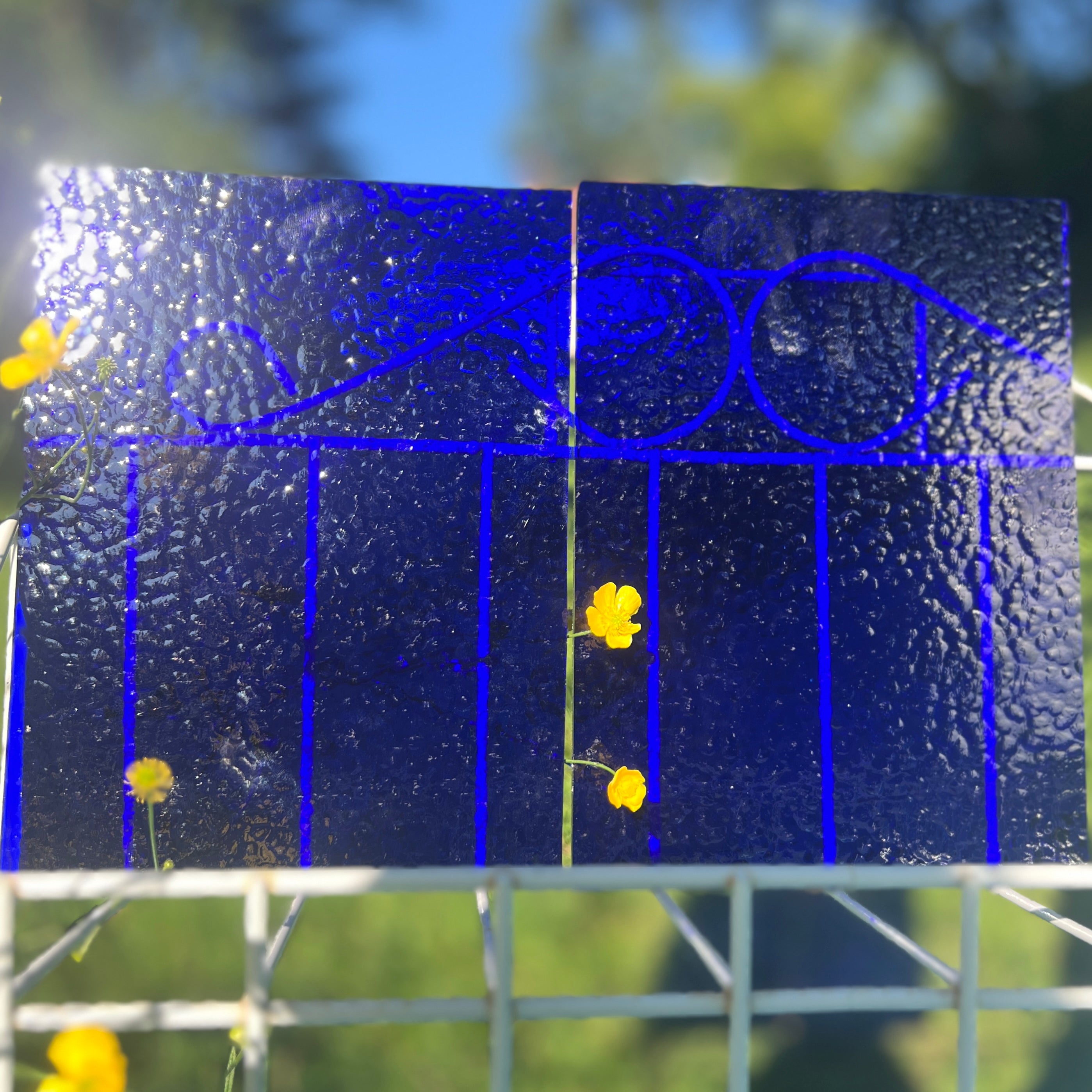 Cobalt Blue Cathedral Classic Wissmach Stained Glass - 2 Sheets (6"x8")