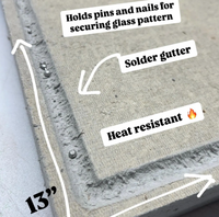 11" x 13" Heat-Resistant Soldering Work Surface Board with Solder Gutter