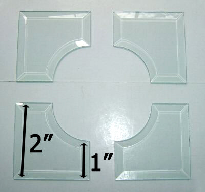 2" x 2" Inside Curved Corner Bevel SET Match 1" Wide Bevels