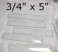 3/4" x 5" Clear Bevel Rectangle (.75 inch x 5 inch)