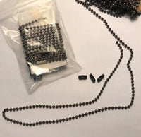 black ball chain with connectors