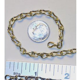 CHAIN (5 feet) Brass Plated Jack Chain - 18 Gauge