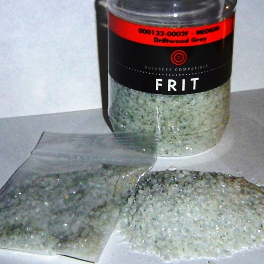 2 oz - Bullseye COE 90 Glass Fusing Frit {{ DRIFTWOOD GRAY OPAL}} Grit Size: Medium