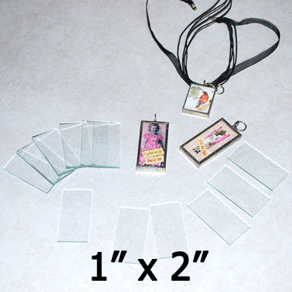 1" x 2" Rectangles Clear Flat Glass (1 inch x 2 inch)