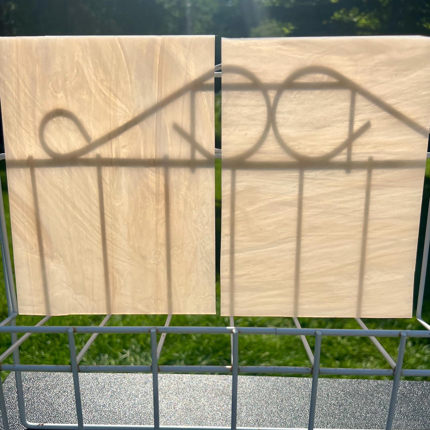 Champagne Opal Wissmach Stained Glass (6"x8") - 2 Sheets