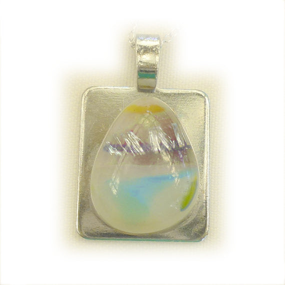 Aanraku - LARGE 1.25 x 1.5 inch - Steel Pendant Plates - 10 Pack - Great for the back of dichroic glass pendants! - GlassSupplies41.com