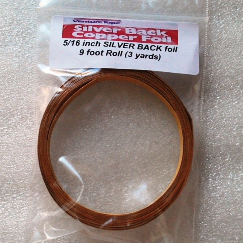 5/16" Copper Foil Tape SILVER BACK - 3 yards - Venture Tape