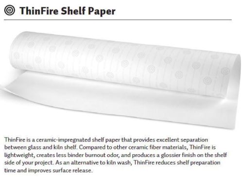 BULLSEYE Thinfire Shelf PAPER ceramic-impregn​ated - KILN PAPER