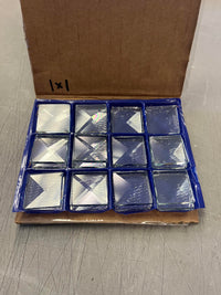 CLEARANCE 1" Square Clear Beveled Glass | 30 Packs