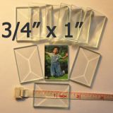 3/4" x 1" Clear Bevel Rectangle (.75 inch x 1 inch)