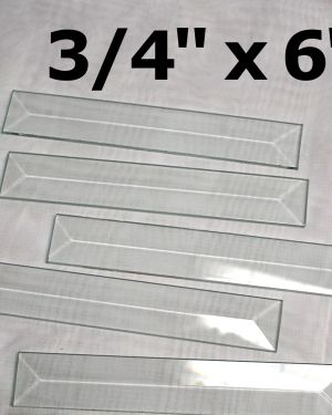 3/4″ x 6″ Clear Bevel Rectangle (.75 inch x 6 inch)
