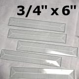 3/4" x 6" Clear Bevel Rectangle (.75 inch x 6 inch)