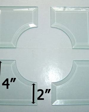 4×4 Inside Curved Corner Bevel Set Match 2″ Wide Bevels