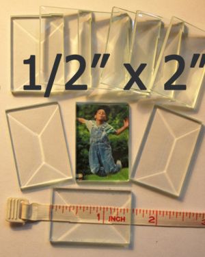 1-1/2 x 2″ Clear Bevel Rectangle (1-1/2 inch x 2 inch)
