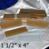 1 1/2" x 4" Clear Bevel Rectangle (1 1/2 inch x 4 inch)